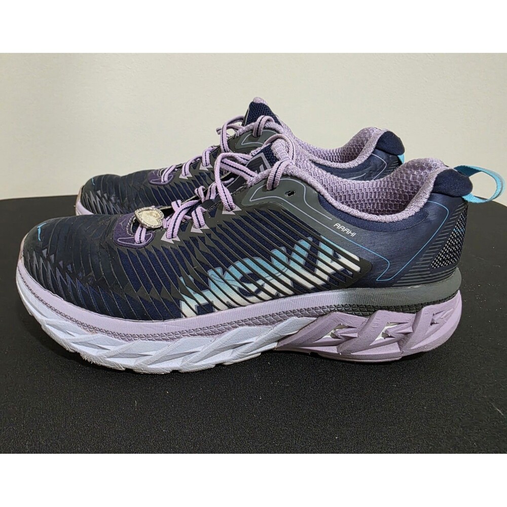 👟 HOKA ONE One Arahi Wide Women’s Lavender/Blue Running Shoe Size 10.5 VGUC